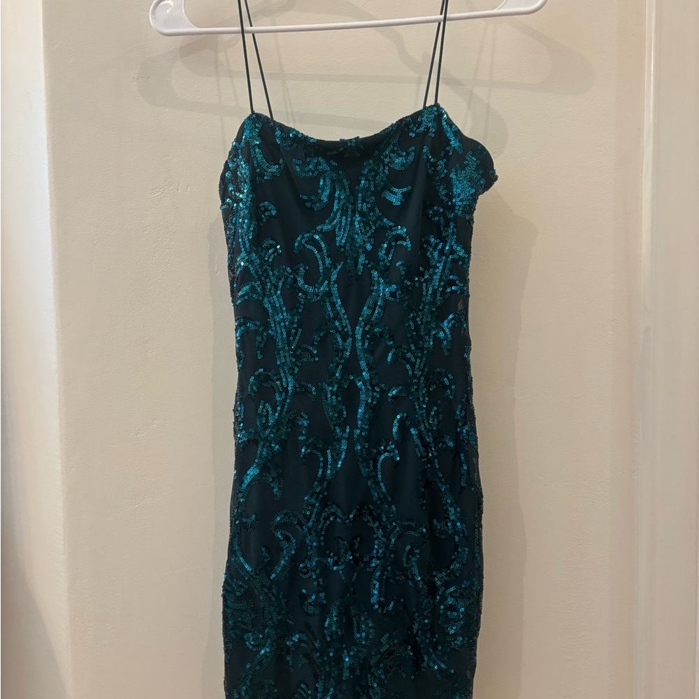 Windsor Green Slip Dress Spaghetti Strap Cocktail